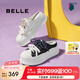 百麗（Belle）厚底增高穆勒鞋女2025夏季新款時(shí)尚餅干底休閑包頭拖B2549BH5 黑色 36 (230mm)