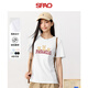 SPAO韓國同款卡通貓咪短袖t恤女透氣夏季純棉休閑半袖衫SPDX25AT03LD 白#SP三只貓咪 L
