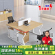 京英職員辦公桌辦公室屏風(fēng)工作臺(tái)六人位工位員工桌卡座辦公桌椅組合 職員雙人位丨原木色 辦公桌