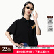 幻走（MOVEUP）2025夏季新款.FUN系列純棉polo領(lǐng)繡花章仔短款T恤女 夜黑 M