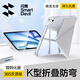 閃魔適用ipad air7/6保護套2025款ipad11/10保護套帶筆槽pro2024保護殼透明亞克力防彎抗摔 【灰色+鋼化膜】輕薄防彎+K型折疊 【iPad 11/10】11英寸