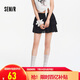 森馬（Semir）半身裙女設(shè)計感肌理蕾絲花邊甜美2025夏A字蓬蓬短裙109325120002