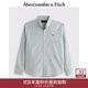 Abercrombie & Fitch【牛津襯衫】經(jīng)典小麋鹿圖案男裝25春夏美式長(zhǎng)袖襯衫125-5083 灰綠色 L (180/108A)