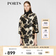 PORTS寶姿 女裝秋季新品雙排扣中長風衣外套LA9T035GFQ045 黑色混色 XS (2)