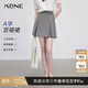 KBNE半身裙女短裙百褶裙2025夏季新款學(xué)院風(fēng)a字裙超好看半裙傘裙 灰色 M