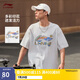 李寧短袖T恤文化衫男子夏季LOGO字母印花圓領(lǐng)運(yùn)動服AHSU745