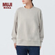 無印良品（MUJI）女式 毛圈 運(yùn)動(dòng)衫 女士衛(wèi)衣外套女款春秋 BBQ92C4S 淺灰色 S (155/80A)