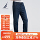 諾帝卡（NAUTICA）【單件直降】男裝春夏新款棉混紡親膚透氣牛仔長(cháng)褲男PO4160 深藏青4DN 40