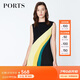 PORTS寶姿  新品女裝造型無袖漸變拼色連衣裙LN8D229KWB008 黑色 XL (10)