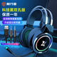 前行者（EWEADN）x12頭戴式耳機(jī)有線電競(jìng)游戲筆記本臺(tái)式電腦網(wǎng)吧吃雞7.1聽(tīng)聲辯位降噪耳麥克風(fēng)二合一 X8科技黑雙孔版耳機(jī)+二合一的線