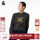 杰克·瓊斯（JACK&JONES）秋冬新款男裝款潮流休閑直筒圓領針織衫毛衣打底衫上衣衣服男士 E44黑砂色 M 175