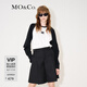 MO&Co.MC刺繡棉質(zhì)寬松T恤美式復古打底衫情侶裝t恤純棉T恤摩安珂 本白色-第2批 S 160
