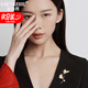 紀(jì)詩哲（GIEVSZHE）和田玉玉蘭花胸針高檔女奢侈高端品牌胸針胸花配飾七夕情人節(jié)禮物 免費刻字/代寫賀卡【請拍】