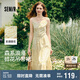 森馬（Semir）連衣裙女設(shè)計(jì)感肌理浪漫2025夏季甜美花邊碎花吊帶裙107425114051