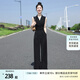 絲柏舍無袖連體褲2025春夏新款女時(shí)尚收腰設(shè)計(jì)V領(lǐng)裁剪連體衣