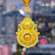 金藝鑫黃金葫蘆吊墜古法點鉆足金999人生四美項鏈福祿雙全花絲鏤空掛墜 重約17.5克長約42x寬約24x厚約7.8mm