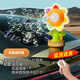 齊選汽車(chē)擺件向日葵泡泡機車(chē)載汽車(chē)尾部遙控發(fā)光搖擺太陽(yáng)花車(chē)頂裝飾 【遙控泡泡機】10泡液