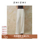 致知微風(fēng)系列ZHIZHI 月籠沙 休閑抽繩褲女2025新款寬松闊腿褲通勤松弛 雅白 S