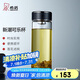 希諾單層玻璃杯便攜提環(huán)水杯男家用辦公泡茶杯子XN-6069黑色 550mL