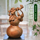木心木意木雕葫蘆實木擺件茶寵招財客廳喬遷開業(yè)裝飾工藝品玄關(guān)大號文玩 MB030-1五福臨門擺件