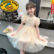 G.DUCKKIDS女童夏季連衣裙25新款兒童漢服國(guó)風(fēng)洋氣公主裙女孩夏裝網(wǎng)紅裙子 米色公主裙 120 建議身高108-118厘米