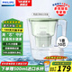 飛利浦（PHILIPS）過(guò)濾凈水器 家用濾水壺 凈水壺 AWP系列 綠色 廚房自來(lái)水過(guò)濾凈水器 3.4L大容量綠色 一壺10芯專(zhuān)家版