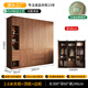 愛(ài)馨宜【免費(fèi)送裝】胡桃色實(shí)木衣柜家用臥室2025新款中古風(fēng)分段式大衣柜 【六門】2.6米主柜+頂柜+邊柜
