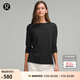 lululemon丨Relaxed-Fit 女士寬松剪裁船型領(lǐng)口長(zhǎng)袖 T 恤 LW3IOJS 黑色 XL /12
