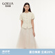 歌莉婭女裝夏裝新品歐若風(fēng)小香風(fēng)套裝薄外套上衣a字紗裙氣質(zhì) 1E4RAB070 07W米色 M