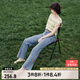 ONLY夏季涼感冰氧酷高腰顯瘦直筒褲牛仔褲女|124232025 J33 350水洗牛仔藍 M (165) M褲長減短