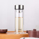 德魯曼（DELUMEN） 玻璃杯雙層水杯茶杯男士商務(wù)水杯茶水分離杯300ml DLK-300SS