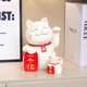 笨鳥(niǎo)創(chuàng  )意新款招財貓存錢(qián)罐家用入戶(hù)玄關(guān)擺件兒童貓咪儲錢(qián)罐發(fā)財貓開(kāi)業(yè)禮物 招財貓存錢(qián)罐（送平安小貓）