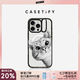 CASETIFY 躲貓貓 peekaboo cat 防摔手機殼 適用iPhone16/15/Pro/Max 透明黑框開窗支架Magsafe iPhone 16 Pro Max