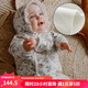 OAK FAMILY夾棉連體衣嬰兒棉服秋冬裝新生兒保暖百天男女寶寶柔暖滿月衣服 無帽子 愛麗絲花園【和式款】 66cm