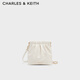 CHARLES&KEITH迷你菱格流浪包單肩包雙肩包生日禮物CK2-60782390