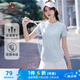駱駝（CAMEL）速干冰感T恤女透氣短袖網(wǎng)球運動上衣 C23BABLH393A5 冰爽藍 L