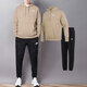 耐克（NIKE） 男裝加絨運(yùn)動(dòng)套裝秋新款休閑衛(wèi)衣套頭衫收口長(zhǎng)褲束腿褲 兩件套 BV2655-247+BV2738-010 L/175