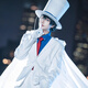 華可怪盜基德cos服全套 柯南毛利蘭cosplay二次元卡通動(dòng)漫周邊 C服（帽子偏軟）+假發(fā)+眼鏡+鞋子 S
