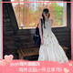 GUYN法式白色連衣裙女碎花刺繡2025夏新款清冷感白月光無(wú)袖度假長(zhǎng)裙子 白色 S 均碼
