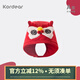 Kordear嬰兒夾棉帽子新生兒中國風(fēng)包頭帽寶寶新年醒獅護耳帽 大紅 6-12個月