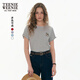 Teenie Weenie小熊短袖T恤女2025年夏季新款休閑簡(jiǎn)約活力純色刺繡圓領(lǐng)T恤女