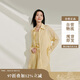 茵曼章若楠同款輕薄防曬苧麻棉女裝襯衫2025夏季新品襯衣上衣 黃色 XL