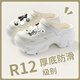7 SEVFUN 七色紡手術(shù)室洞洞鞋女有足弓2025新款厚底增高eva防滑防臭醫護涼拖外穿 白色【芝麻街-京東快遞直達】 38-39