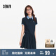 森馬（Semir）連衣裙女拼接格子假兩件學院風2025夏季收腰polo裙107425114001