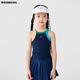moonkids童裝女童運動套裝裙2025夏季新款兒童網(wǎng)球裙子速干背心薄款兩件套 19136藏青吊帶 160 /170 【推薦身高160-175cm】