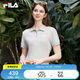 FILA 斐樂女士連衣裙2025年夏季美式復(fù)古純色經(jīng)典顯瘦POLO領(lǐng)裙子