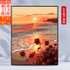 丹區(qū) 數(shù)字油畫diy填色客廳裝飾畫簡約花卉風景卡通動物手工涂色丙烯畫 海上生花款 30*40繃好內(nèi)框+筆料
