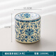拓進(jìn)德國進(jìn)口品質(zhì)汝窯青花茶渣缸陶瓷建水水盂桌面茶水桶高檔帶蓋大容 纏枝蓮茶渣缸【大號】+1000ML