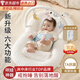 新安代嬰兒床中床新生兒0-3歲床 睡覺(jué)可移動(dòng)便攜式嬰兒床折疊床 小萌熊床+斜坡墊+腿托+游戲欄