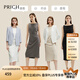 PRICH【緞面】一字肩收腰褶連衣裙2024夏新款不易皺氣質(zhì)長裙女 35米色 M 165